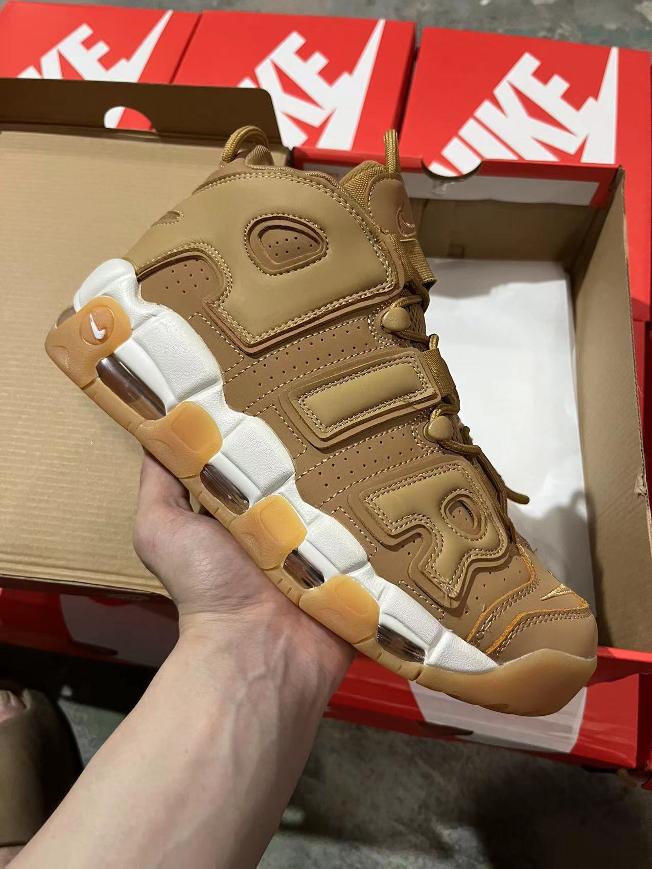 Nike Air MoreUptempo(GS)"Wheat"